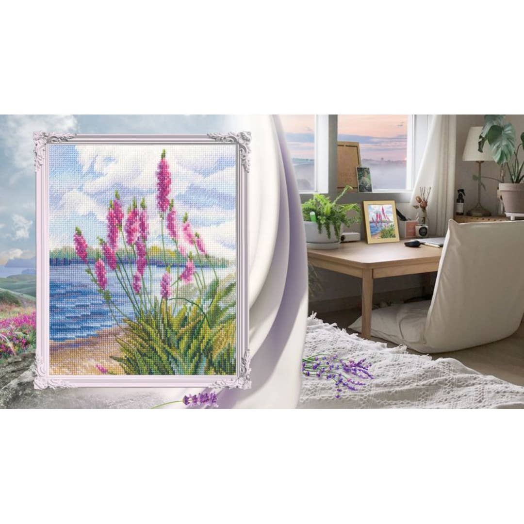 RTO&Collection D'Art (RTO Baltic OU) - Wholesale Embroidery/cross-stitch supplies - Cross Stitch Kit RTO Counted Wildflowers Landscape M9942