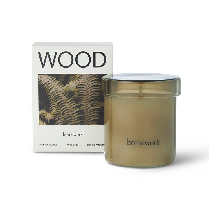 Homework - Wholesale Jar/filled candle - Wood Candle - 180g0