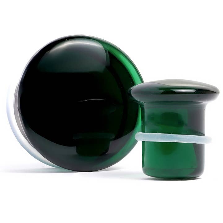 Green Single Flare Glass Plug / Gauge for wholesale by Custom Plugs