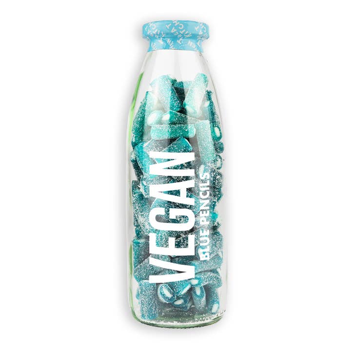 Treat Kitchen - Wholesale Gummy - Blue Raspberry Pencils Vegan Bottle 380g (Case of 6)