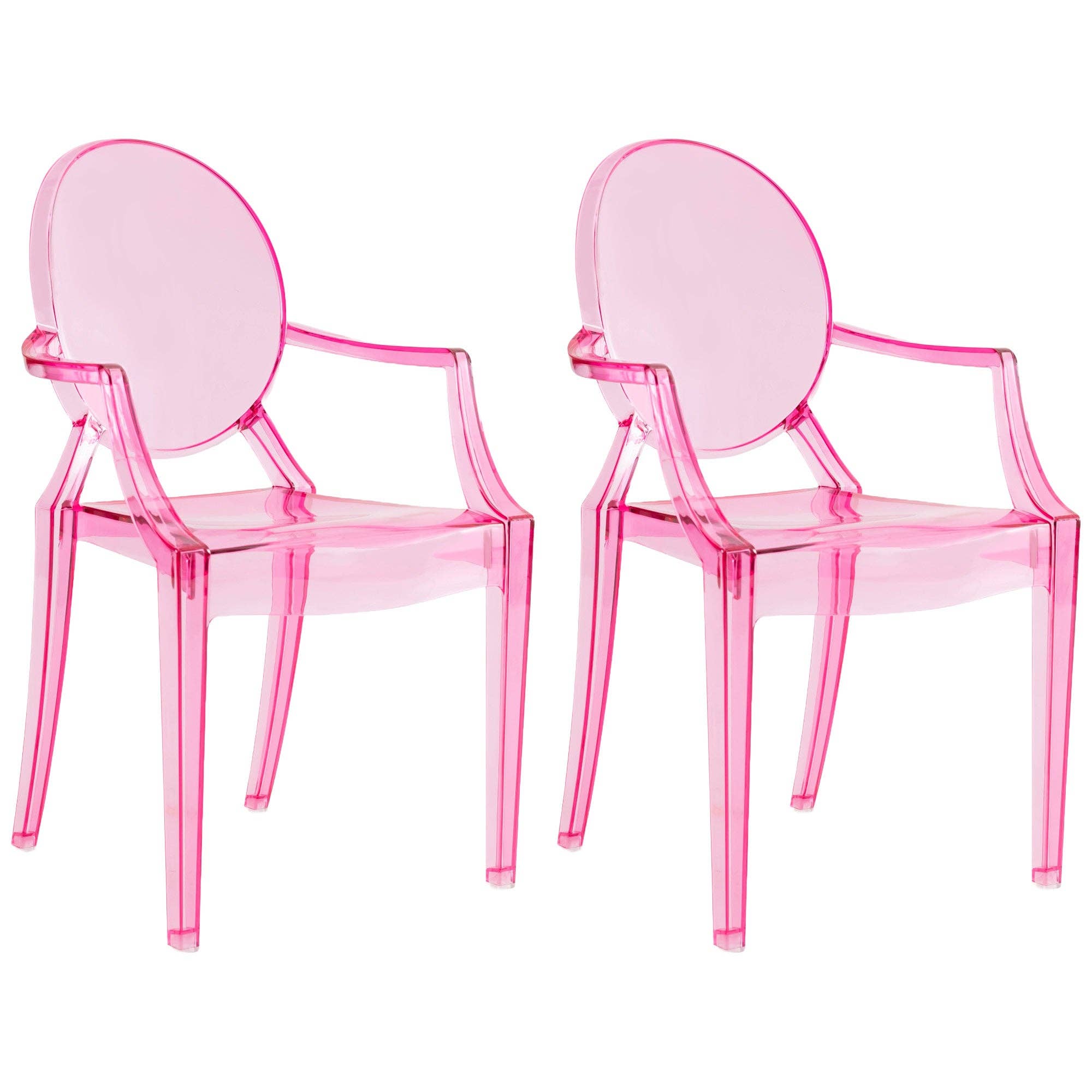 ShopBobbys - Wholesale Chair - Kids - JOON 2 Pack Kids Ghost Chairs with Armrest, 25x13x14.5 Inches, Transparent17