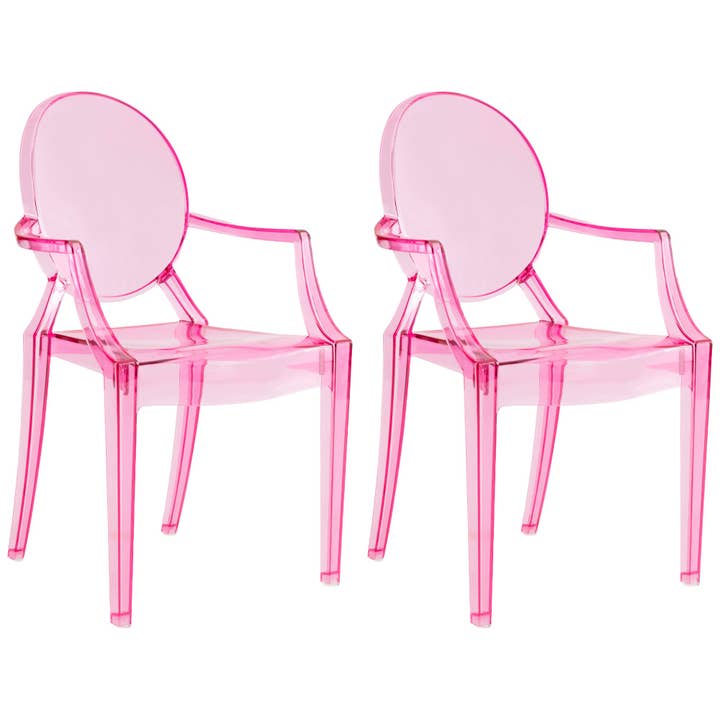 ShopBobbys - Wholesale Chair - Kids - JOON 2 Pack Kids Ghost Chairs with Armrest, 25x13x14.5 Inches, Transparent9