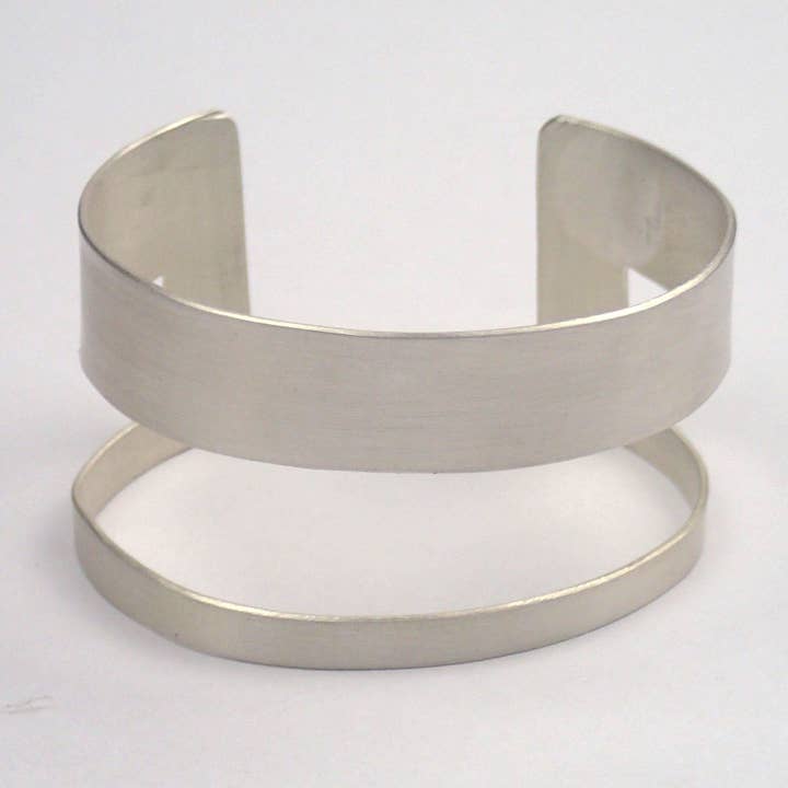 Braccialetto rettangolare in argento per la vendita all'ingrosso da parte di LMNT Jewelry