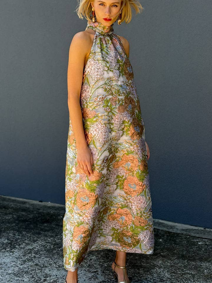 hoss Montreal Robe maxi à col licou - Jardin pour la vente par HOSS