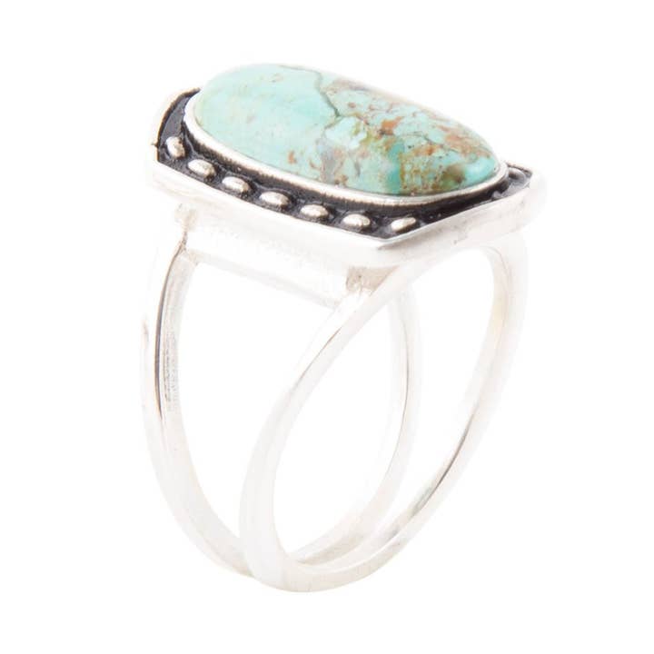 Barse Jewelry - Wholesale Cocktail/Statement Ring - Shielded Turquoise and Sterling Silver Ring