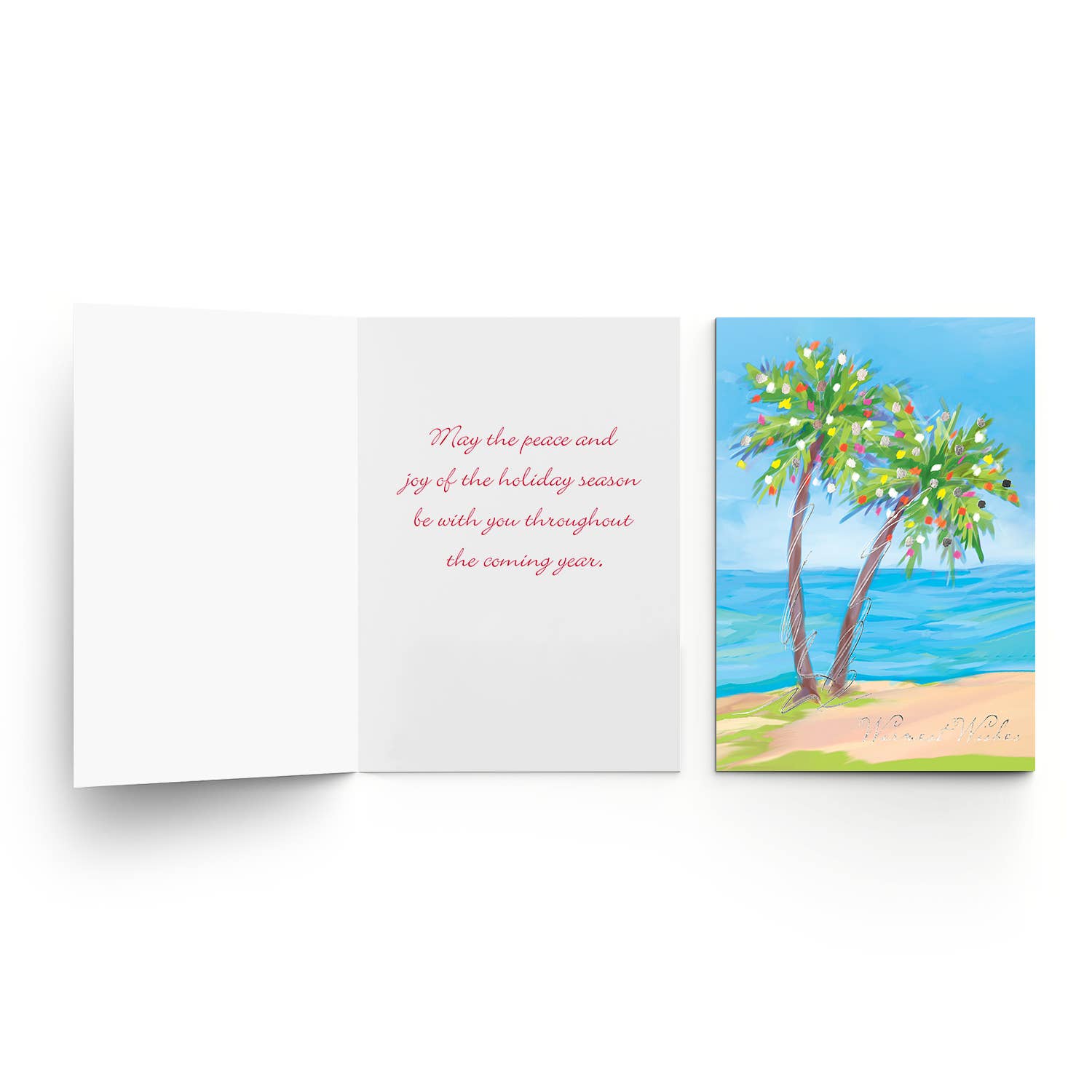 Masterpiece Studios - Wholesale Season's Greetings Card - Festive Palm Trees Boxed Holiday Cards2
