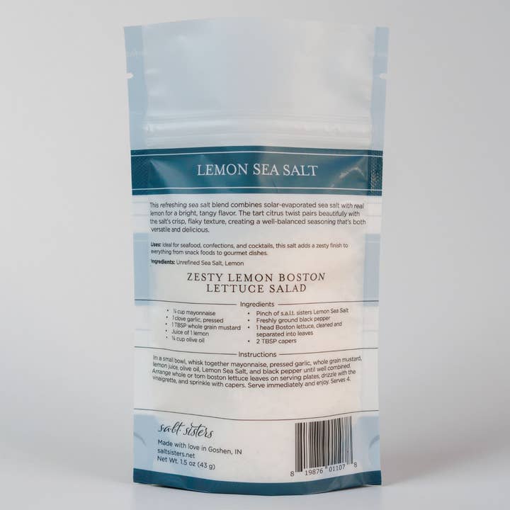 Salt Sisters - Wholesale Zout - Volledig natuurlijk zeezout - citroen - 1,5 oz1