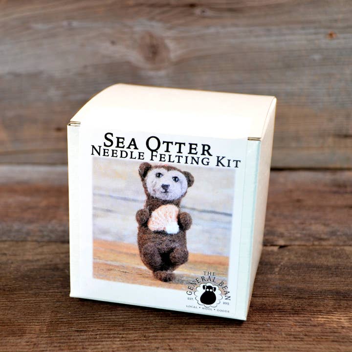 The General Bean - Wholesale Craft Sewing Kit - Needle Felting Kit- FREE SHIP- Sea Otter Ornament- Coastal