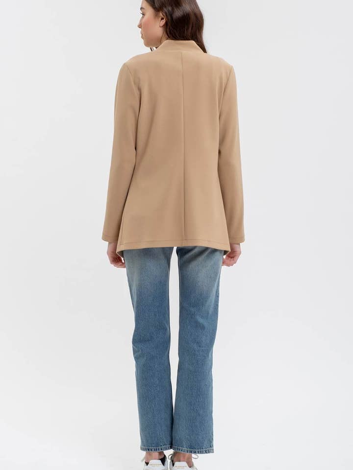 Blu Pepper - Wholesale Blazer - Women's - NOTCH COLLAR LONG SLEEVE LONG LINE BLAZER5