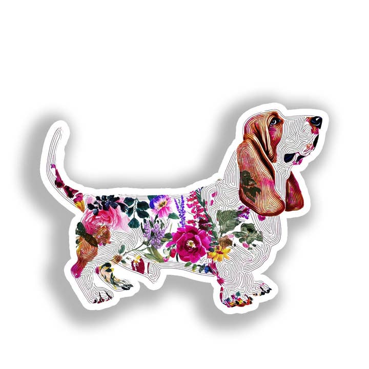Basset Hound Dog Decal Sticker # A018716 for wholesale by Yoonek Graphics