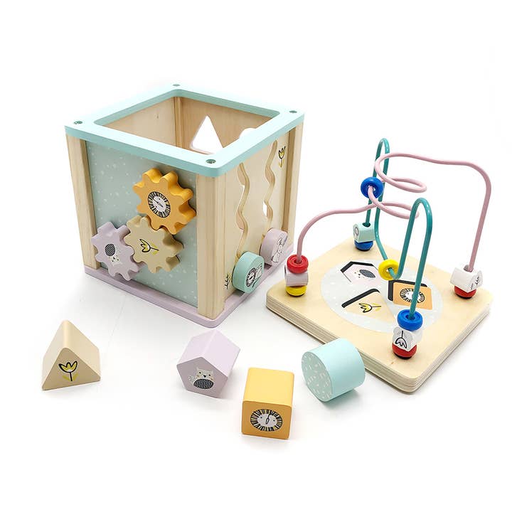 Leo & Friends - Wholesale Wood Toy - Kids - LEO & FRIENDS Wooden Activity Toy for 1, 2 Year-Old-Girls