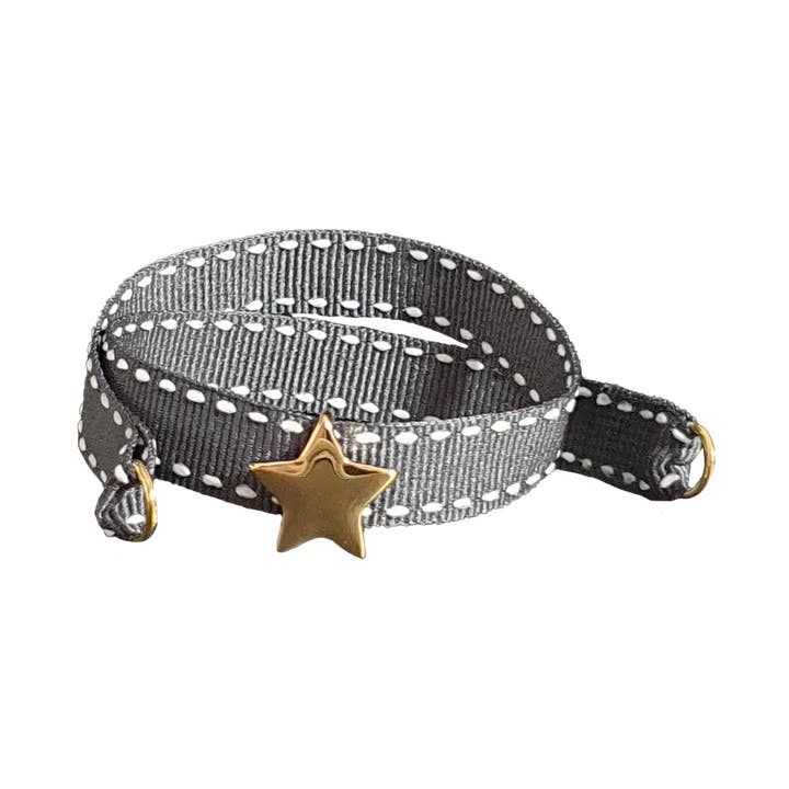 GREY GOLDEN STAR BRACELET for wholesale by Smartever Srl