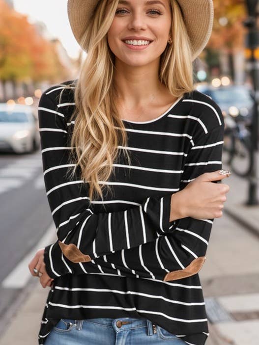 HEIMISH - Wholesale Tunic - Women's - ST1376-11 STRIPE TOP