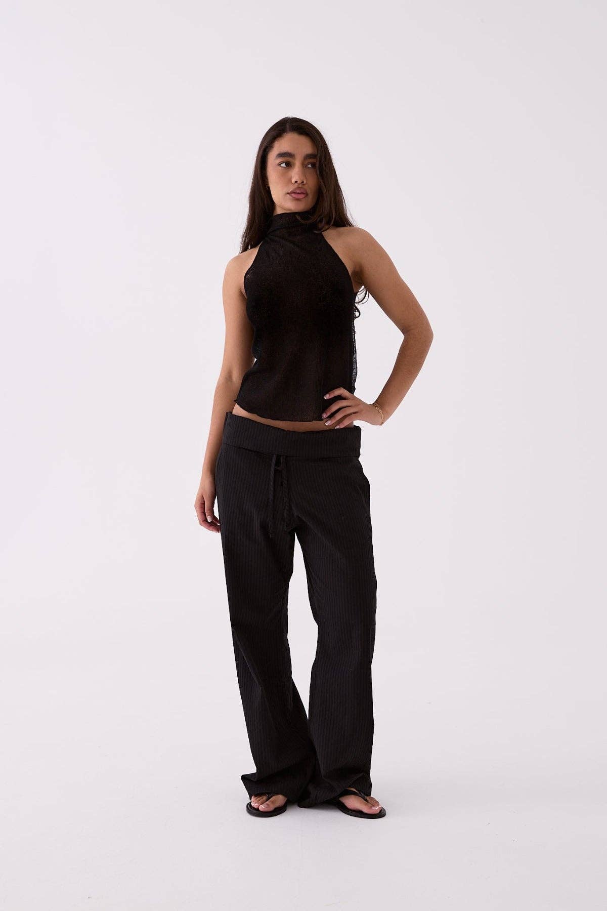 Nero Top Kayla Halter - Nero in vendita all'ingrosso su Faire0