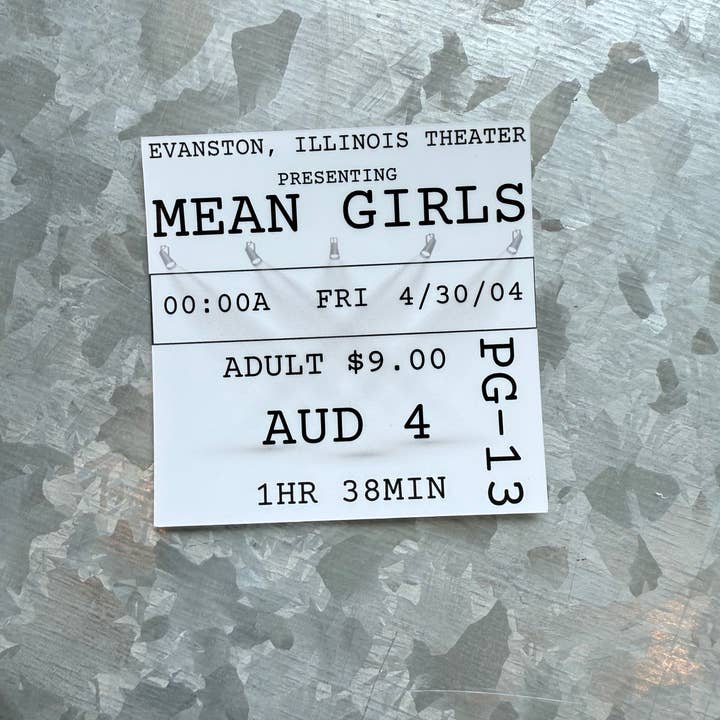 Typo Lettering Co - Wholesale Sticker - Nostalgic movie ticket waterproof sticker-rom coms 6