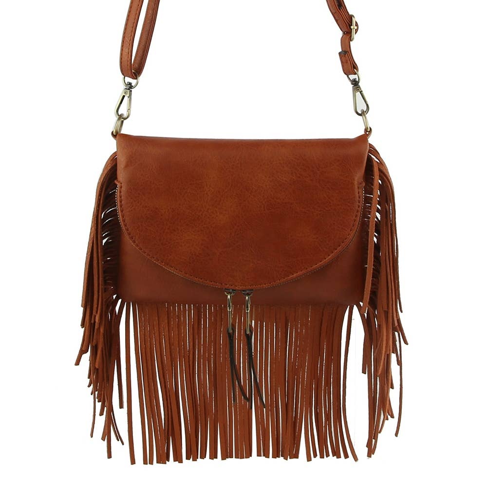 Collections by Fame Accessories - Wholesale Crossbodytas - Dames - Schoudertas met klep en franjes5