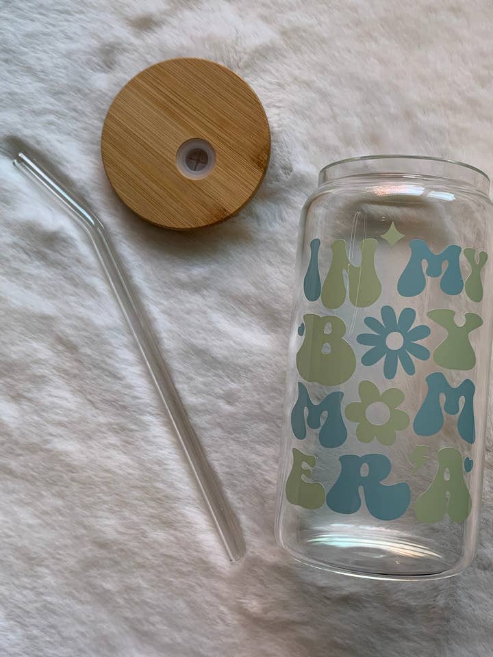 Copo de Vidro 16oz - Na Minha Era de Mãe de Rapazes por atacado de Elation Collective