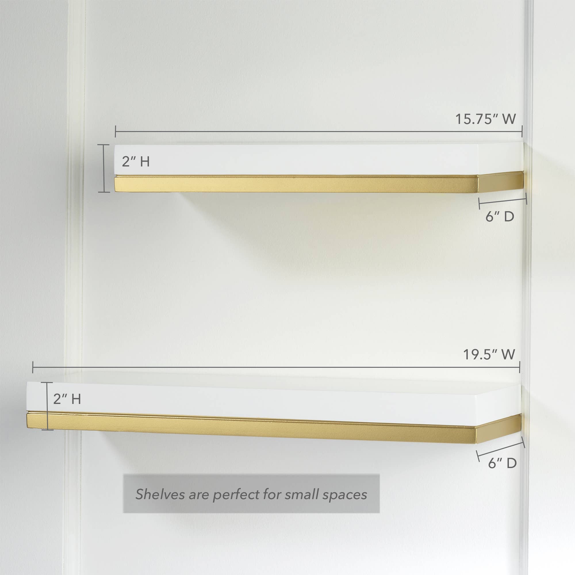 Tripar International - Vendita all'ingrosso Mensole da parete - Set di 2 mensole a parete sospese in legno3