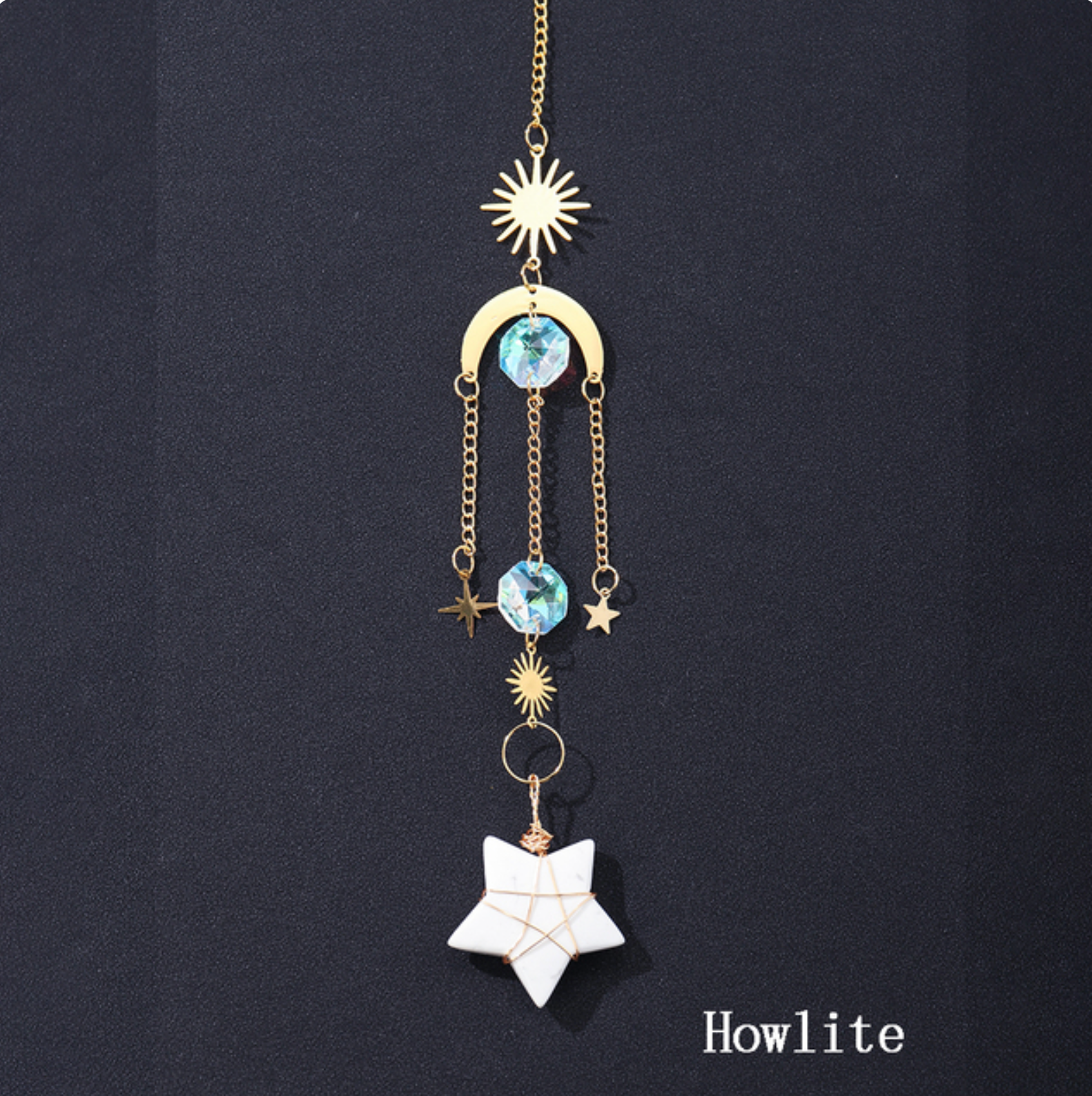 Crystolver (We Cover All Import Fees) - Venta al por mayor Atrapasoles - Decoración colgante atrapasol con colgante de estrella de cristal4