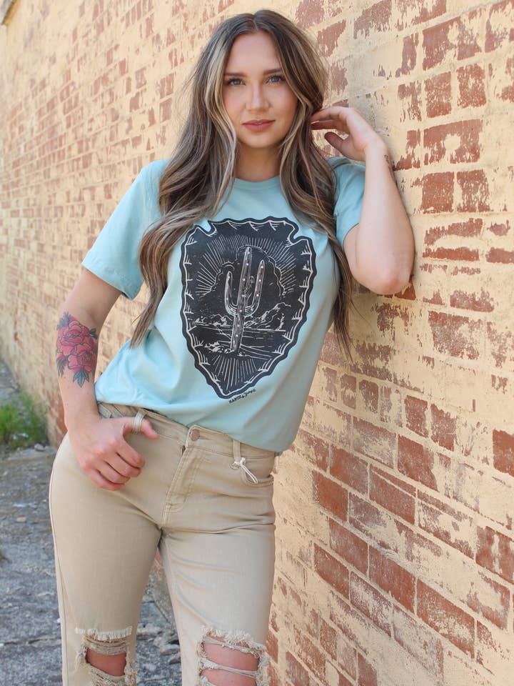 Cactus Arrowhead Graphic T-Shirt for wholesale by Ranch Swag