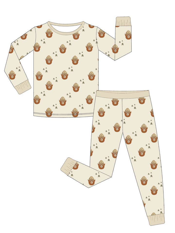 A Baby Station - Wholesale Sleepwear Set - Kids - Mini Smokey Toddler Bamboo Pajamas