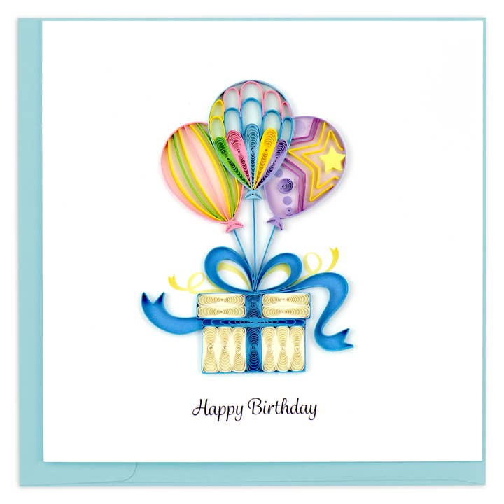 Quilling Card - Wholesale Birthday Card - Balloon Surprise