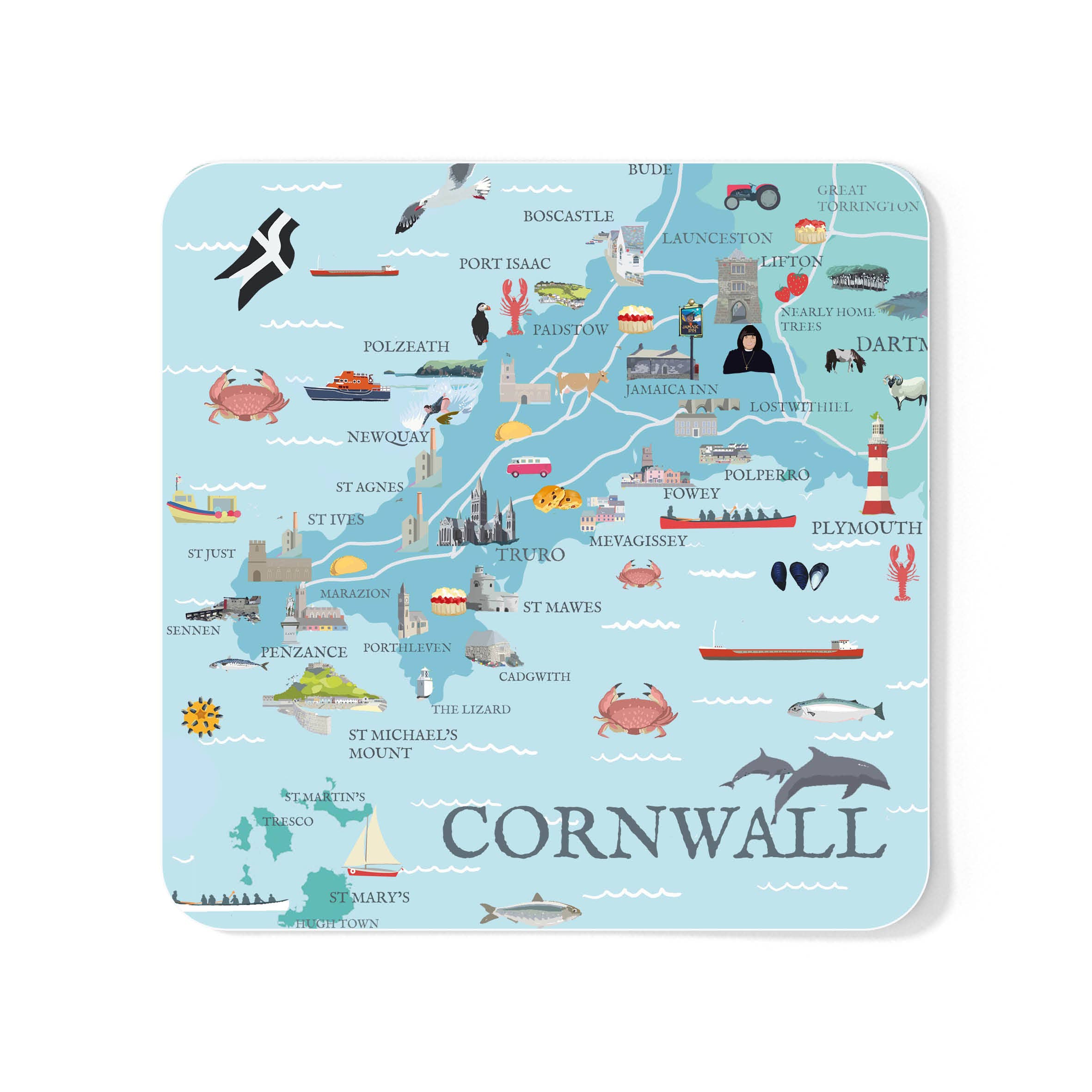 BETTY BOYNS MAPS – wholesale Coasters – Coaster New Cornwall 0