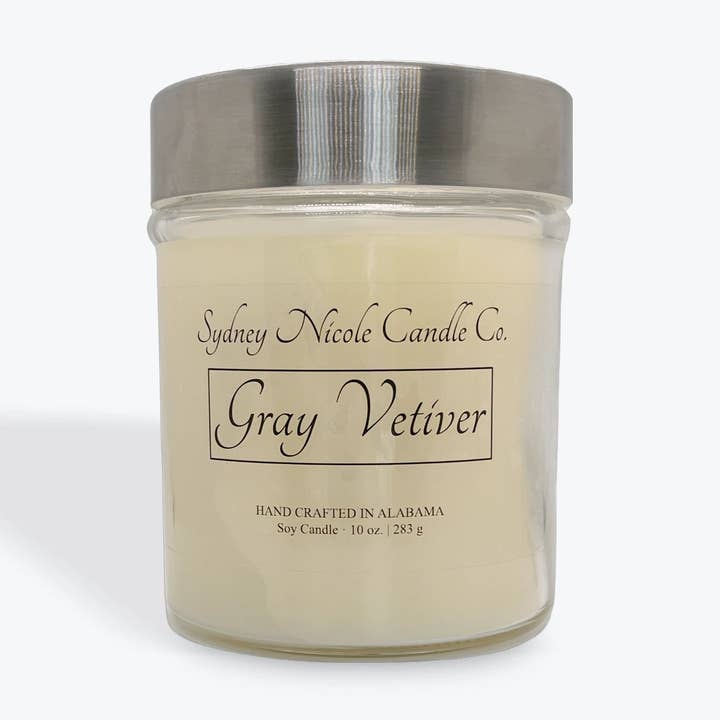 Vetiver grigio per la vendita all'ingrosso da parte di Sydney Nicole Candle Co.