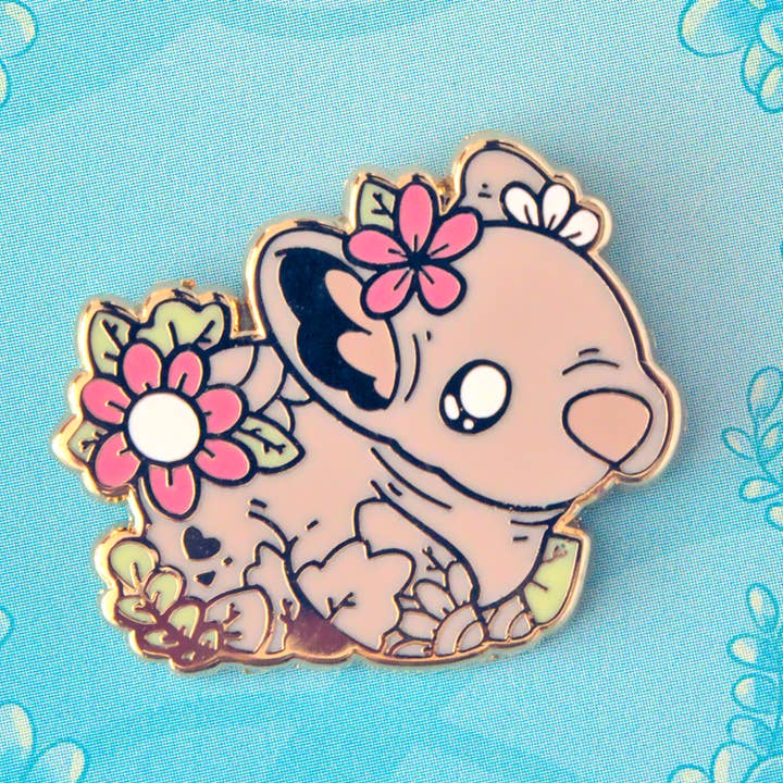 Bare Nosed Wombat Enamel Pin for wholesale by Evy Benita