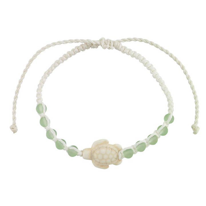 BR Howlite Turtle/Frosted Bead/White Cord-12 for wholesale by World End Imports Jewelry & Gifts