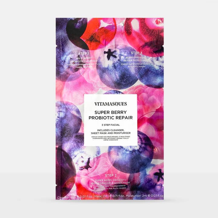 Vitamasques US - Wholesale Skincare Face Mask - Super Berry Probiotic Repair Facial 🫐1