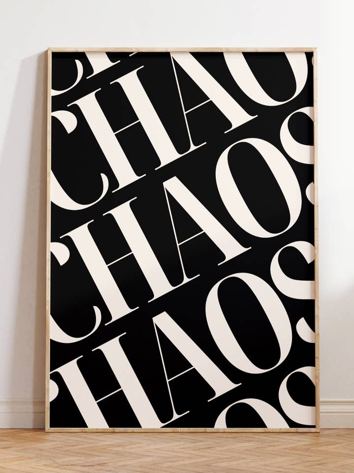 Chaos Print | Minimalist Wall Art Poster | Funky Home Decor for wholesale by By Honey Studios