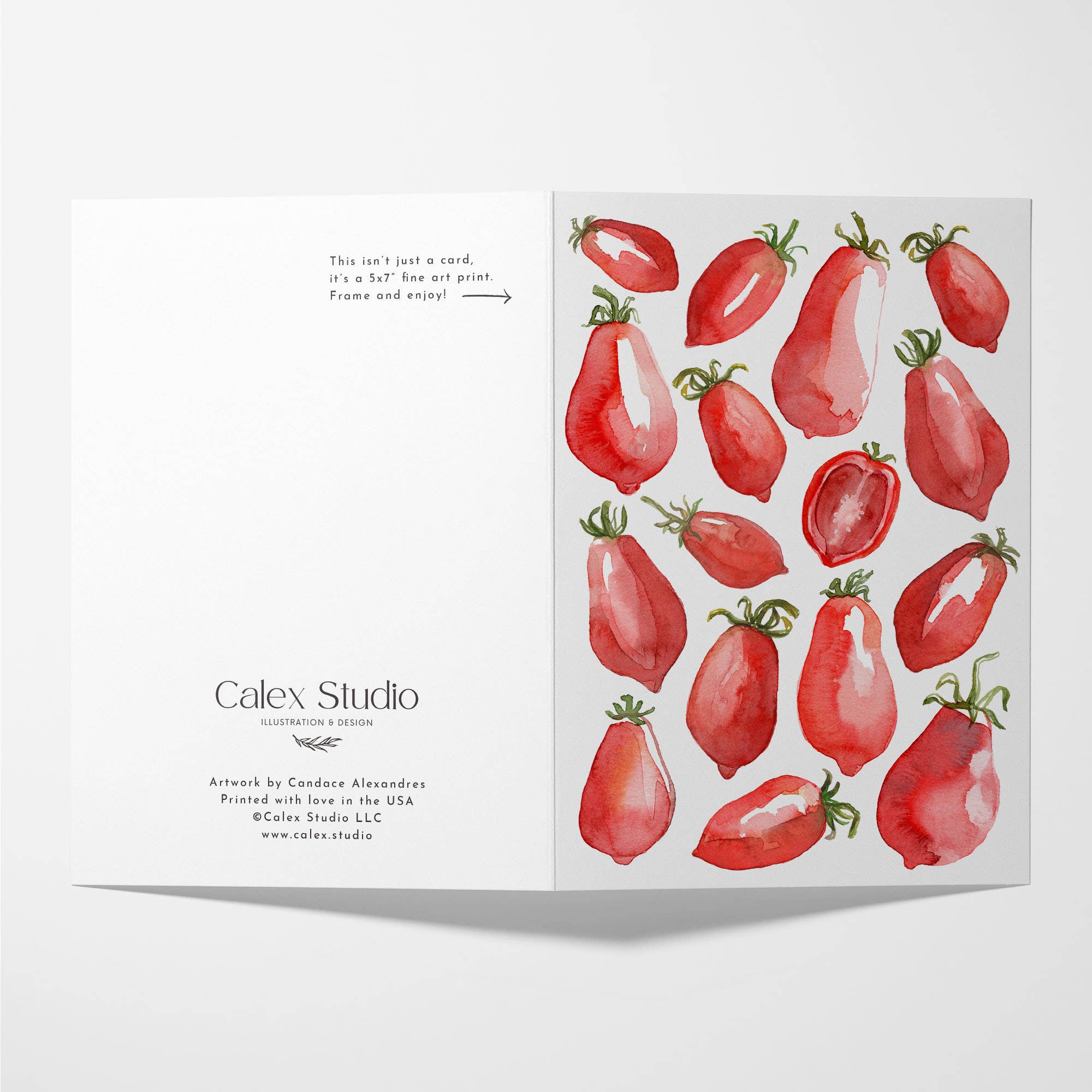 Calex Studio - Wholesale Everyday Greeting Card - San Marzano Italian Tomatoes - Blank Greeting Card1