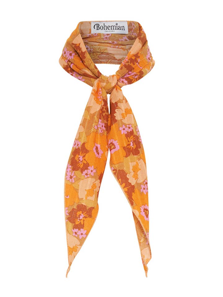 Scarf In Peach Multi for wholesale by Bohemian Traders
