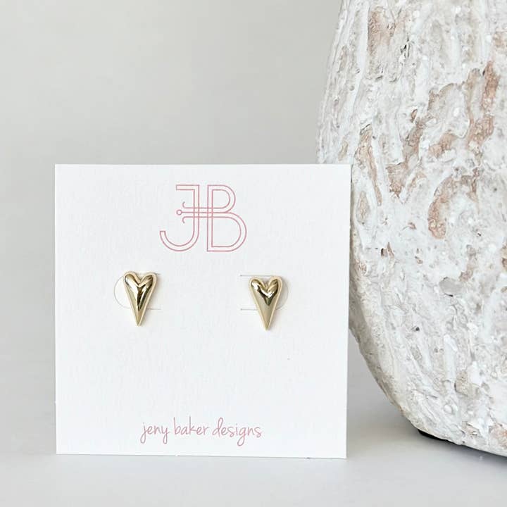 Bubble Heart Studs, Mini for wholesale by Jeny Baker Designs