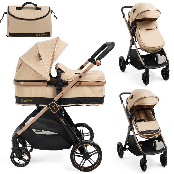 Bebelissimo - Cochecito transformable - combinado - 2 en 1 - peso 0-22kg - IRIS- beige para venta al por mayor de Bebelissimo J'aime