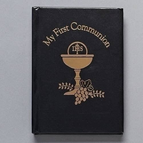 Black with Gold Chalice Communion Book for wholesale by Roman