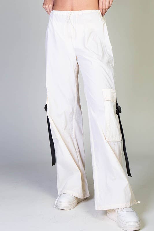 Rehab Lab - Wholesale Pants - Women's - Low Rise Cargo Parachute Pants With Contrast Strap7