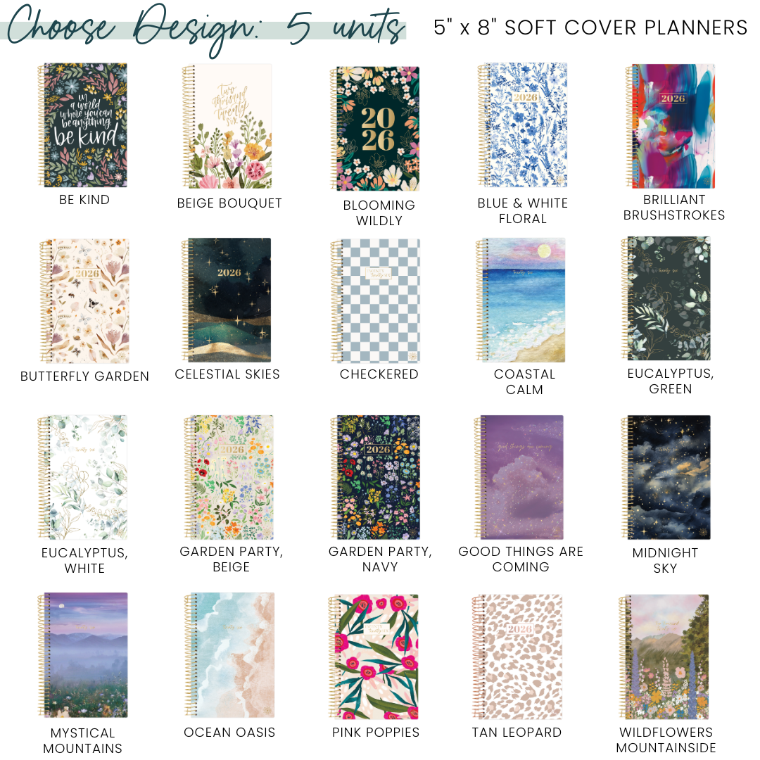 bloom daily planners - Wholesale Planner - 2026 Soft Cover Planner - 5" x 8" size23