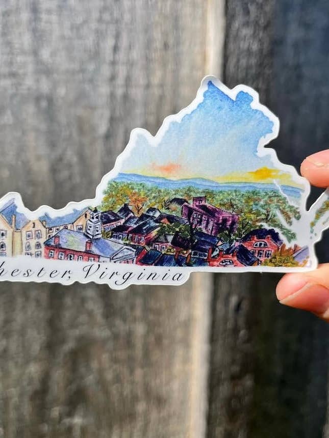 Winchester Sticker | Virginia Sticker | Vinyl Sticker for wholesale by E. Farewell Artistics