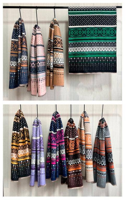 multicolor assortment Beautiful Women's Scarf in Wool and Cashmere with High Quality for wholesale on Faire11