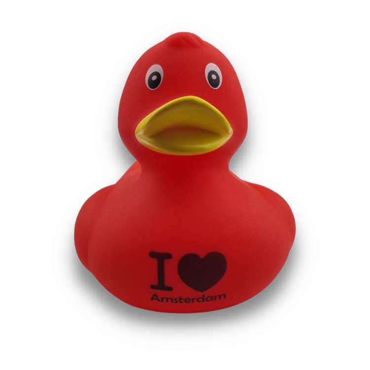 Rubber Duck - I Love Amsterdam - Red 8cm for wholesale on Faire
