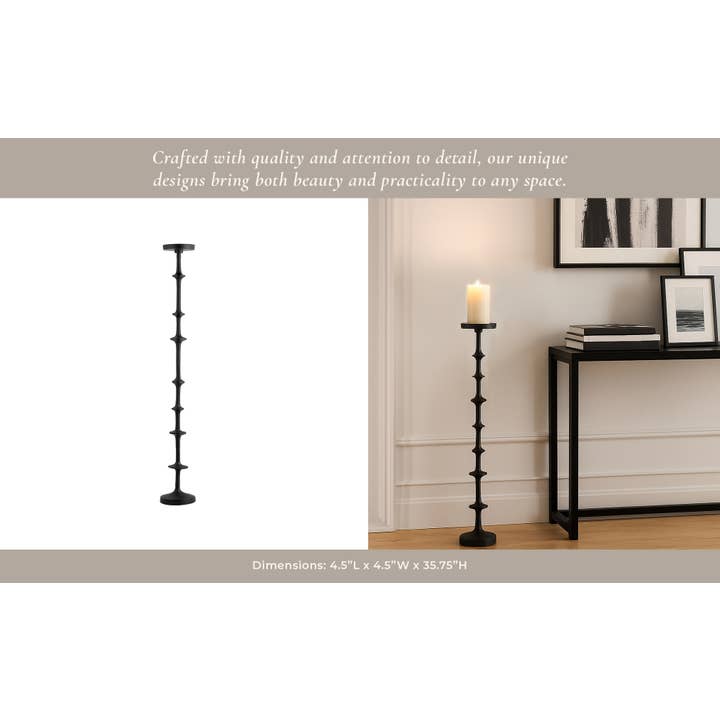 Sagebrook Home - Wholesale Candle Holder - Floor Pillar Candle Holder - Black Metal Abacus, 36 in.12