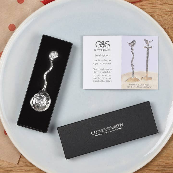 Glover & Smith - Wholesale Table spoon (cutlery) - Ammonite Fossil Small Pewter Spoon2