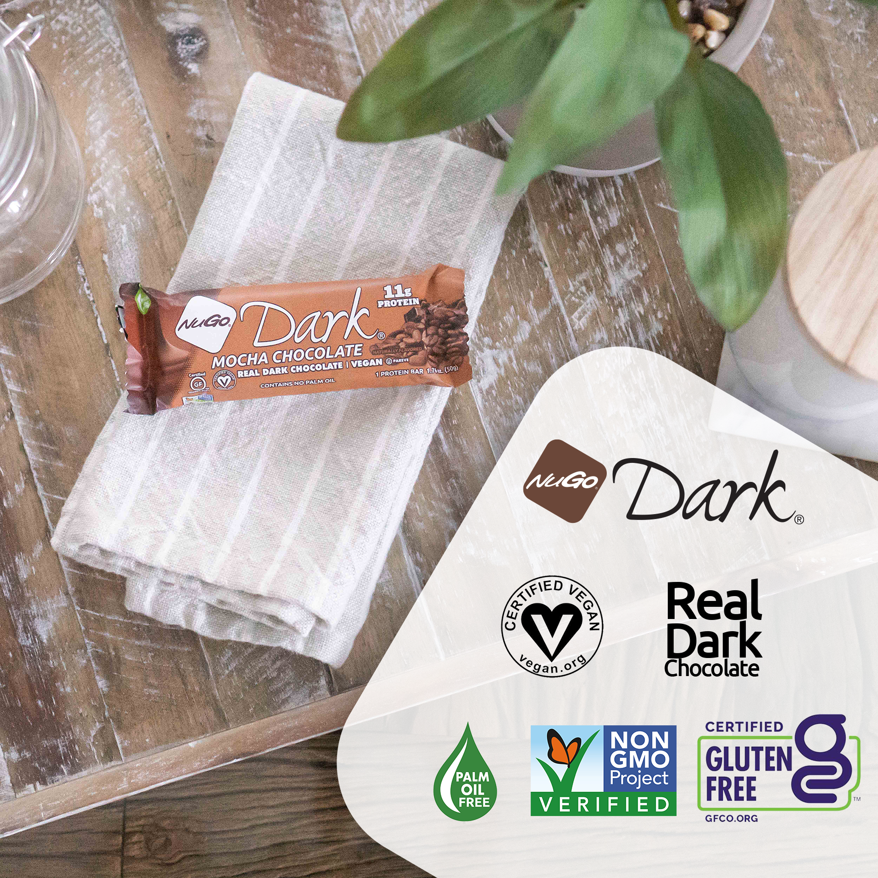 NuGo Nutrition - Wholesale Snack Bar - NuGo Dark Mocha Chocolate Protein Bar5