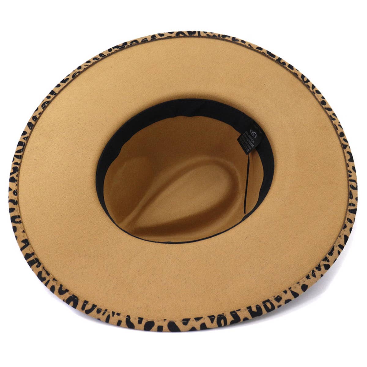 Suzie Q USA - Wholesale Fedora - Women's - Big Brim Peach Heart Top Leopard Jazz Fedora Hat13