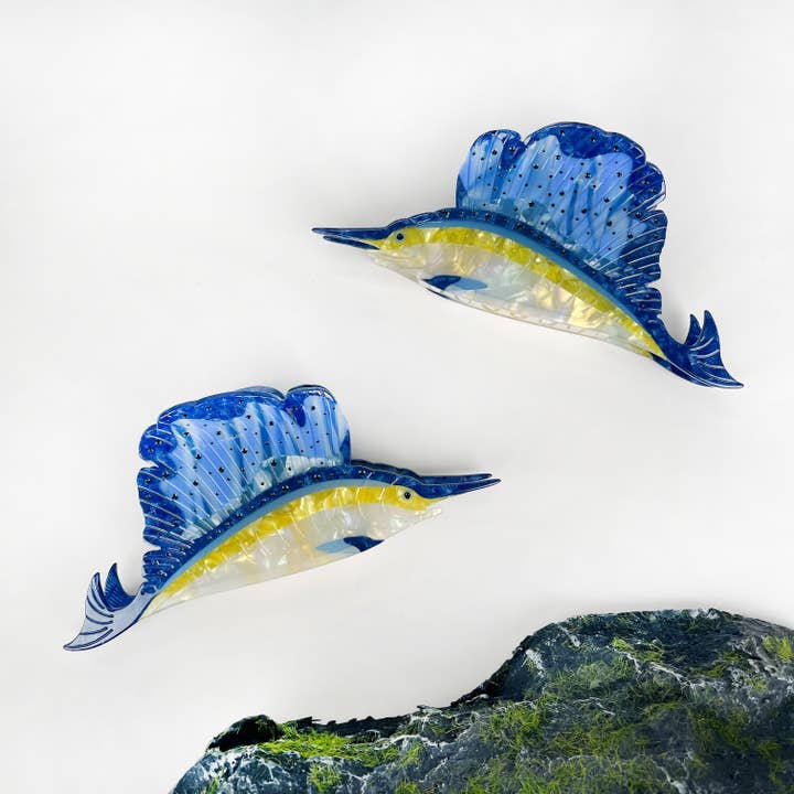 Swordfish Hair Clip,Marine Animal Claw Clip for wholesale by TheDivaSoap