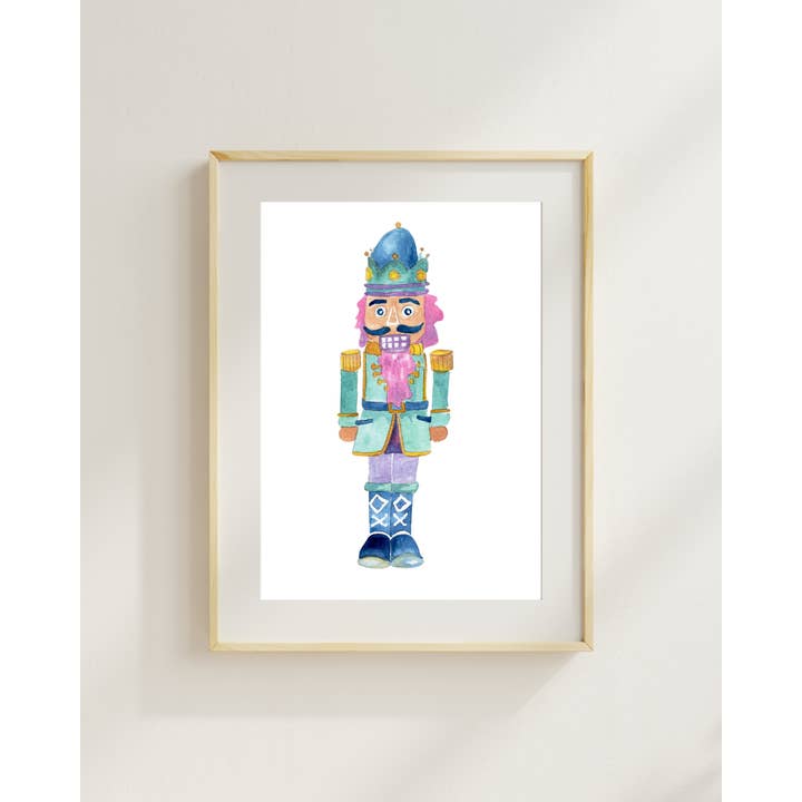 Nutcracker Christmas Print for wholesale by Wild Botanical Atelier