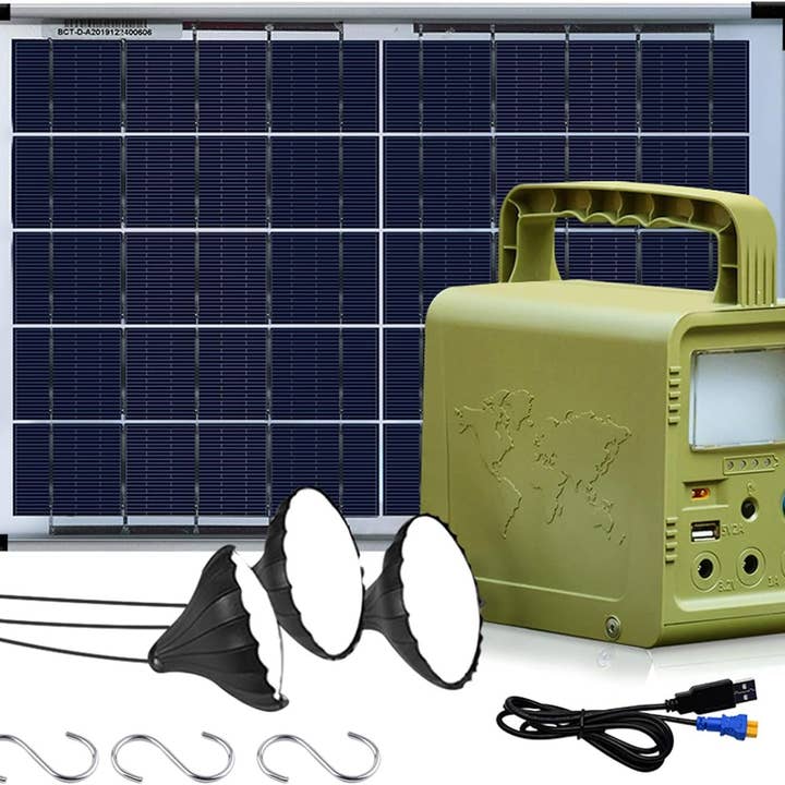 Solar Generator - Portable Power Station for Emergency ,Solar Powered Generator With Panel Including 3 Sets LED Light and other Purchase Wholesale solar. Free Returns & Net 60 Terms on Faire trending on Faire.