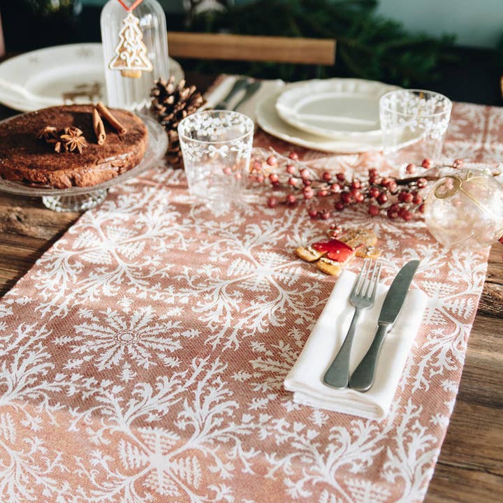 Runner da tavola Holly Jolly Christmas | Made in Italy per la vendita all'ingrosso da parte di Misalù - Dress up your table